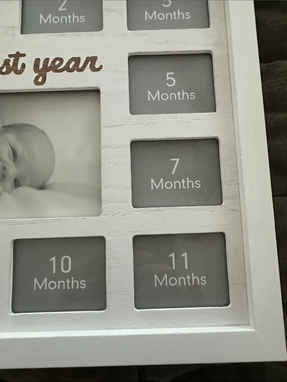 My First Year Multi-Photo Baby Frame - White